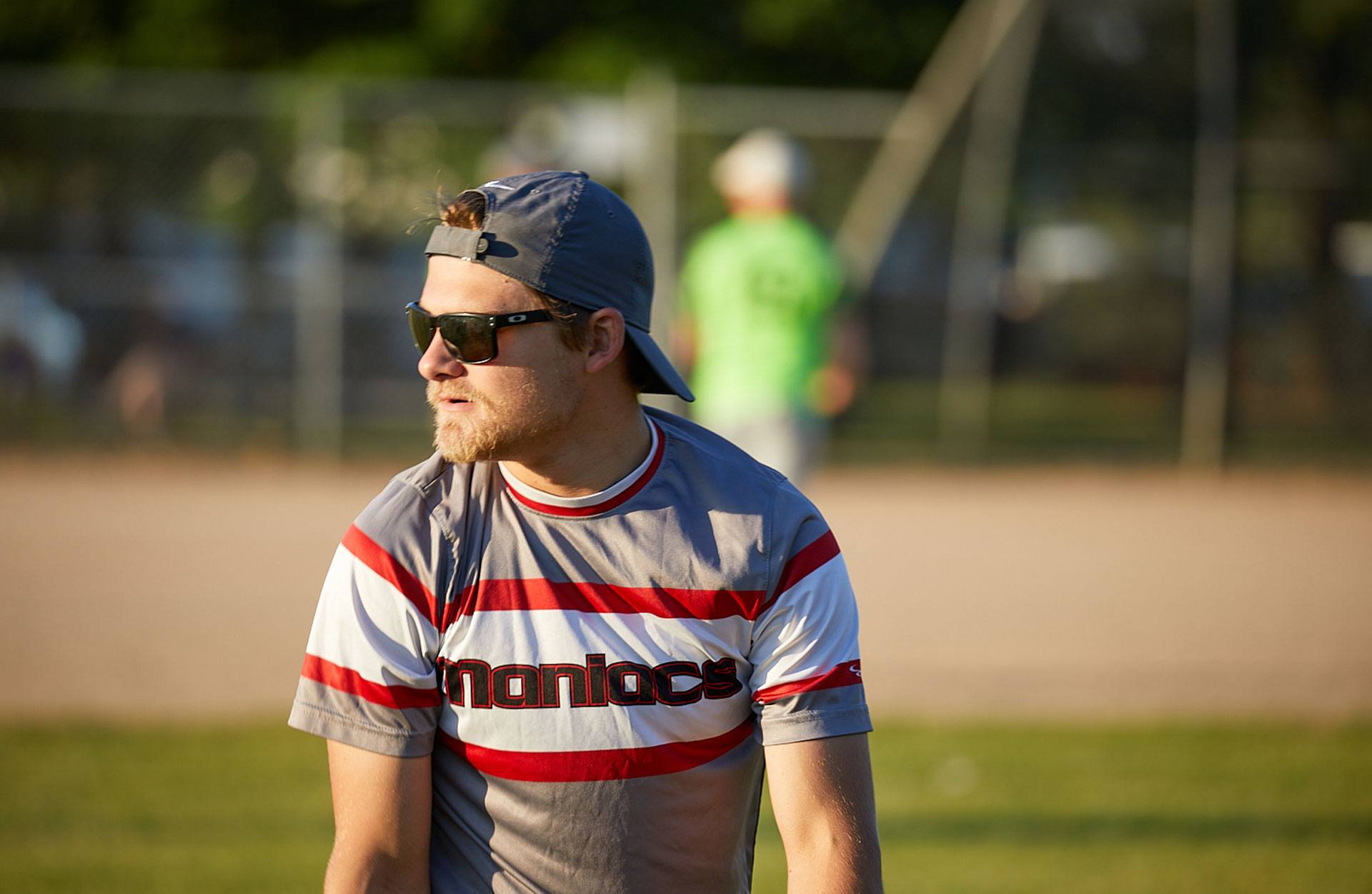 male baseball player on field